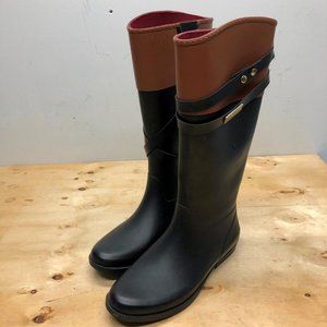 Women's Hilfiger Rain Boots Waterproof Black Sz 8
